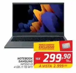 GBarbosa Notebook samsung np550 i3 4gb 1tb w11 oferta