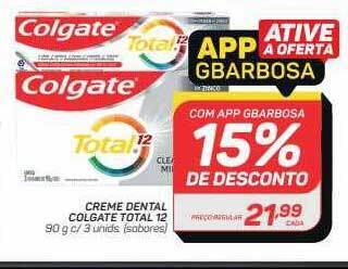 GBarbosa Creme dental colgate total 12 oferta