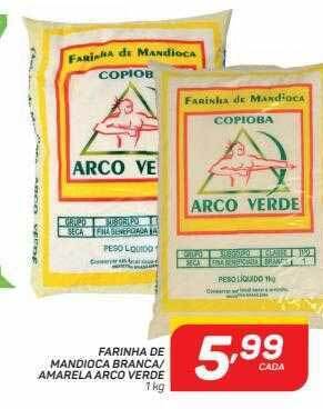 GBarbosa Farinha de mandioca branca amarela arco verde oferta