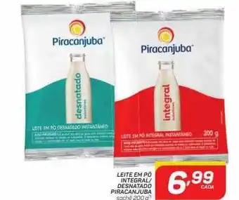 GBarbosa Leite em pó integral-desnatado piracanjuba sachê oferta