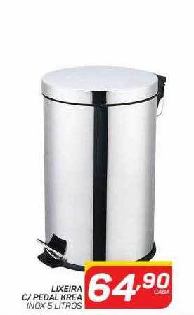 GBarbosa Lixeira c-pedal krea inox oferta