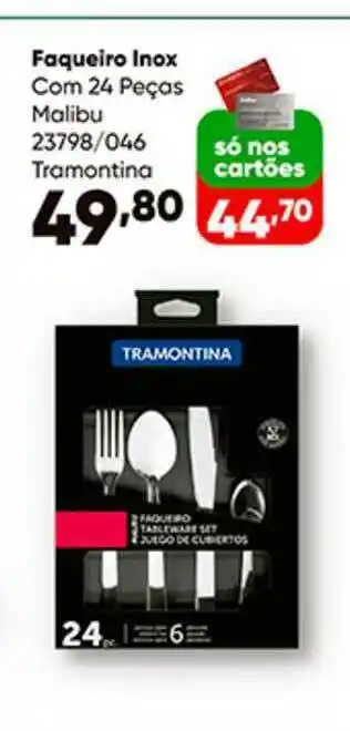Faqueiro Inox Com 24 Peças Malibu 23798 046 Tramontina