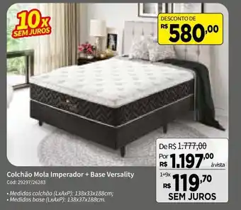 Colchao Mola Imperador + Base Versality