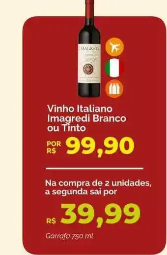 Oba Hortifruti Vinho italinao imagredi branco ou tinto oferta