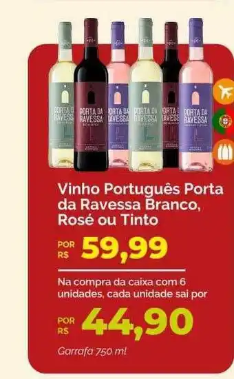 Oba Hortifruti Vinho português porta da revessa branco rosé ou tinto oferta