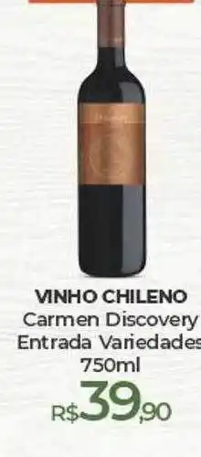 Peg Pese Vinho chileno carmen discovery entrada variedades oferta