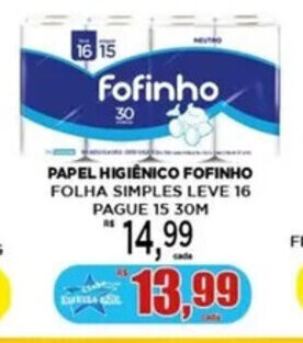 Supermercado Estrela Azul Papel Higiénico Fofinho oferta