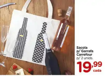 Sacola p/ Garrafa Carrefour 2 unids.