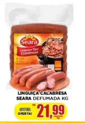 Supermercado Estrela Azul Linguica Calabresa Seara 1kg oferta