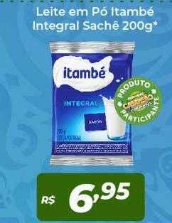 Atakarejo Leite em pó itambé integral sachê oferta