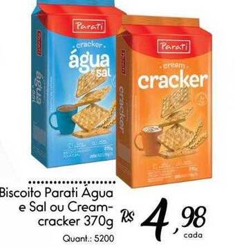 Giassi Supermercados Biscoito parati água e sal ou cream-cracker oferta