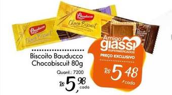 Giassi Supermercados Biscoito bauducco chocobiscuit oferta