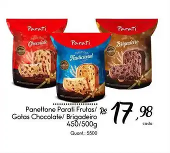 Giassi Supermercados Panettone parati frutas gotas chocolate brigadeiro oferta