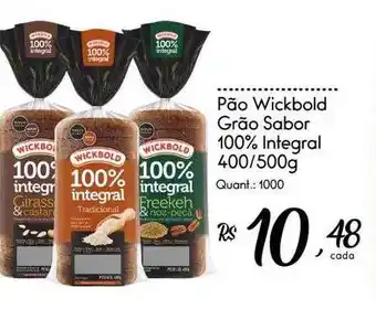 Giassi Supermercados Pão wickbold grão sabor 100% integral oferta