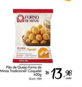 Giassi Supermercados Pão de queijo forno de minas tradicional coquetel oferta