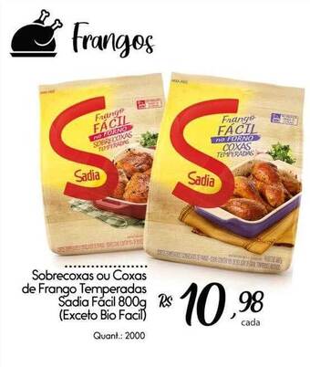 Giassi Supermercados Sobrecoxas ou coxas de frango temperadas sadia fácil exceto bio facil oferta
