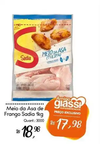 Giassi Supermercados Meio da asa de frango sadia oferta
