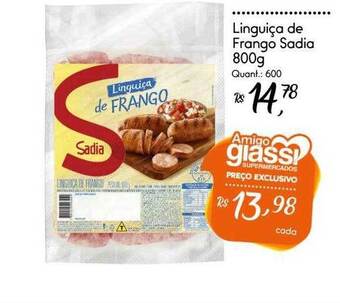 Giassi Supermercados Linguiça de frango sadia oferta
