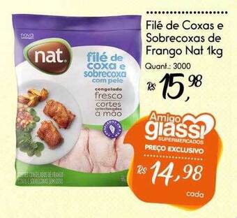 Giassi Supermercados Filé de coxas e sobrecoxas de frango nat oferta