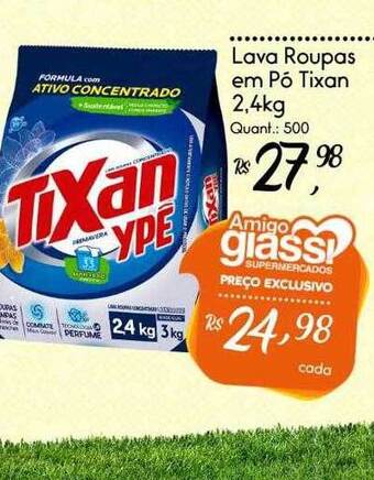 Giassi Supermercados Lava roupas em pó tixan oferta
