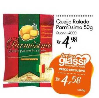 Giassi Supermercados Queijo ralado parmíssimo oferta