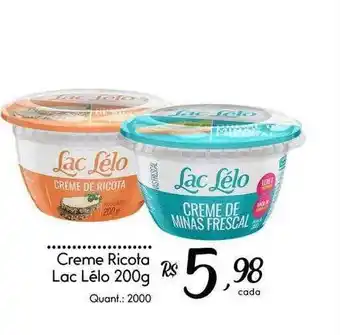 Giassi Supermercados Creme ricota lac lélo oferta