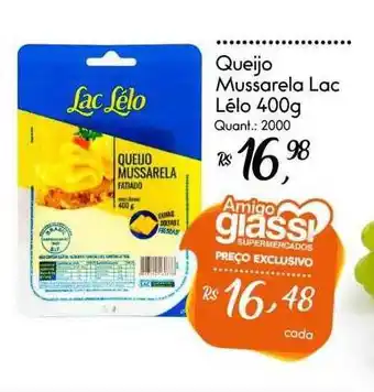 Giassi Supermercados Queijo mussarela lac lélo oferta