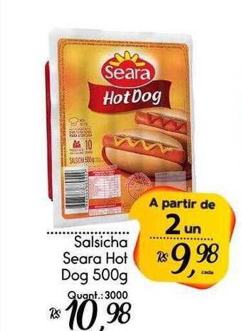 Giassi Supermercados Salsicha seara hot dog oferta