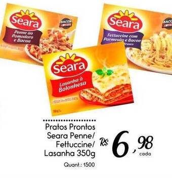 Giassi Supermercados Pratos prontos seara penne fettuccine lasanha oferta