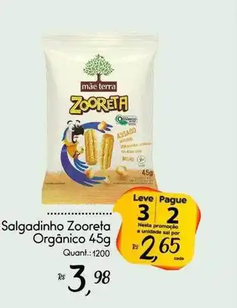 Giassi Supermercados Salgaidinho zooreta orgânica 45g leve 3 pague 2 oferta