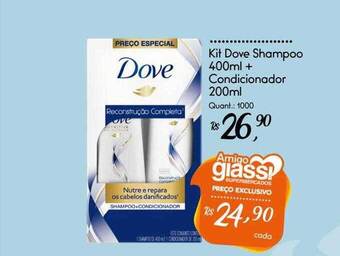 Giassi Supermercados Kit dove shampoo + condicionador oferta