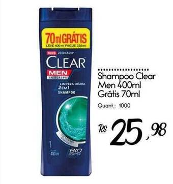 Giassi Supermercados Shampoo clear men oferta