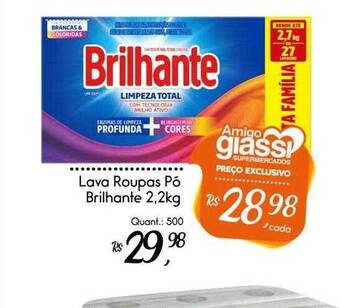 Giassi Supermercados Lava roupas pó brilhante oferta
