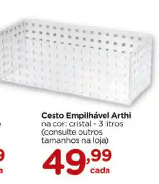 Cesto Empilhavel Arthi 3L