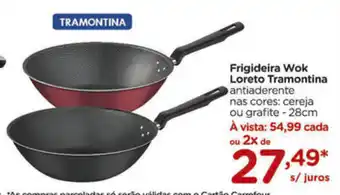 Carrefour Frigideira Wok Loreto Tramontina oferta