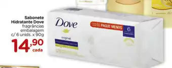 Carrefour Sabonete Hidratante Dove 6 unids x 90g oferta