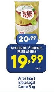 Arena Atacado Arroz Tipo 1 Broto Legal pacote 5kg oferta