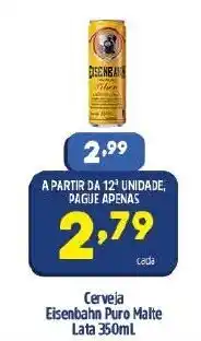Arena Atacado Cerveja Eisenbahn Pyro Malte lata 350ml oferta