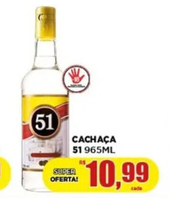 Supermercado Estrela Azul Cachaca 51 965ml oferta