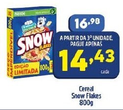 Arena Atacado Cereal Snow Flakes 800g oferta