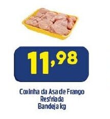 Coxinha da Asa de Frango Resfriada Bandeja 1kg