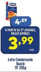 Arena Atacado Leite Condensado Quata TP 395g oferta