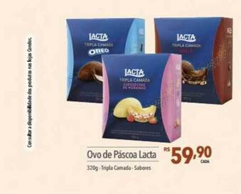 Supermercados Condor Ovo De Páscoa Lacta Tripla Camada Sabores oferta
