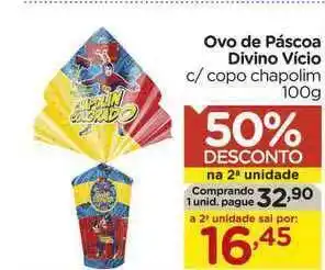 Carrefour Ovo De Páscoa Divino Vício 50% De Desconto Na 2a Unidade C Copo Chapolim 100g oferta