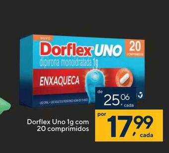Drogaria Coop Dorflex uno 1g com 20 comprimidos oferta