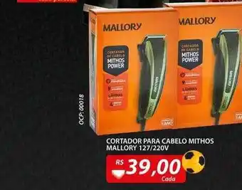 Assaí Atacadista Cortadora para cabelo mithos mallory 127 220v oferta