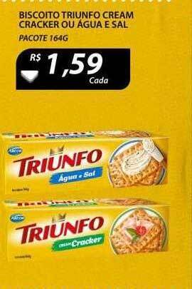 Assaí Atacadista Biscoito triunfo cream cracker ou água e sal oferta