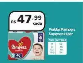 Fraldas pampers supersec hiper