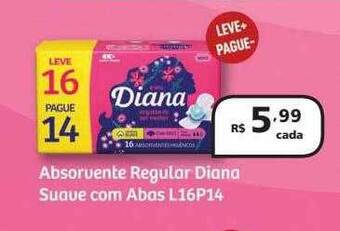 Absorvente regular diana suave com abas
