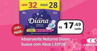 Drogasmil Absorvente noturno diana suave com abas oferta